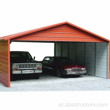 Garagem de estrutura de metal pré -fabricada
